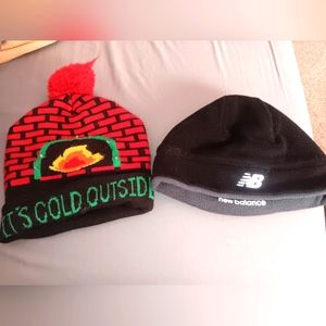 Pair of boys winter hats,  size med/large